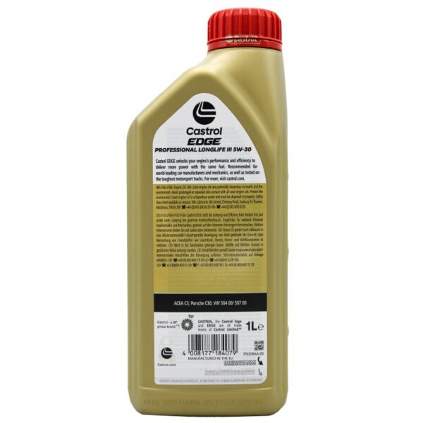 Olio motore Castrol 5w30 Edge Professional LL3 (1 litro) - immagine 2