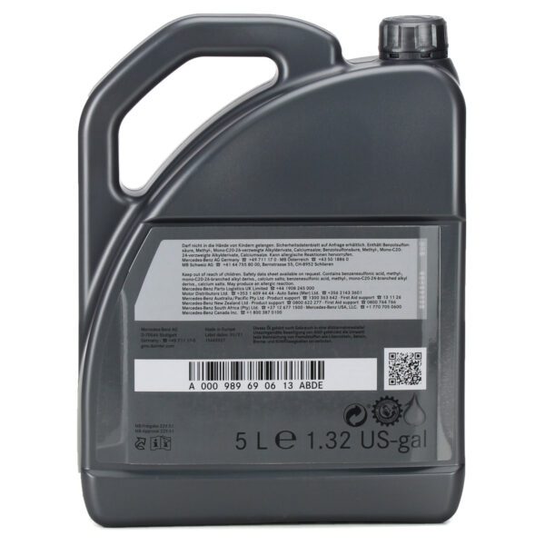 Olio motore Mercedes-benz 5w30 MB 229.51 (confezione da 5 litri) - immagine 2