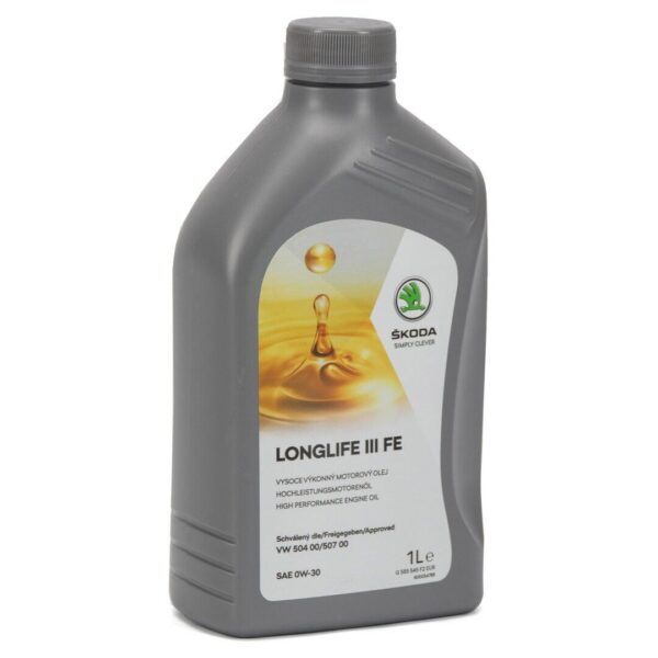 Olio motore 0w30 Long life 3 FE originale Skoda (confezione da 1 litro) GS55545F2EUR