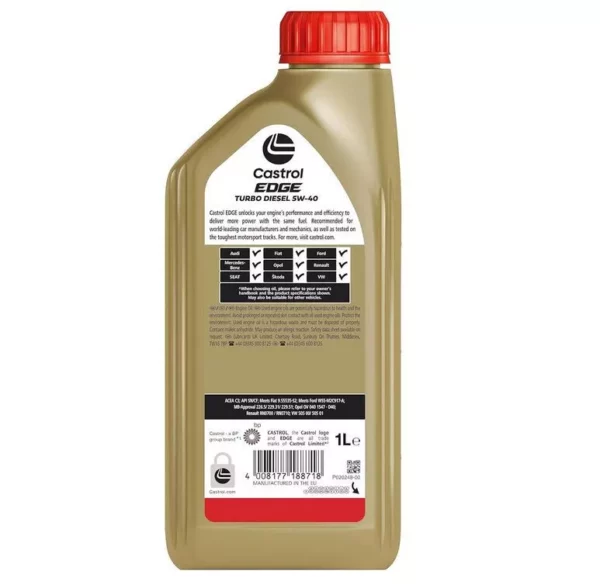 Olio Motore Castrol 5W-40 Edge Turbo Diesel (1 Litro) - immagine 2